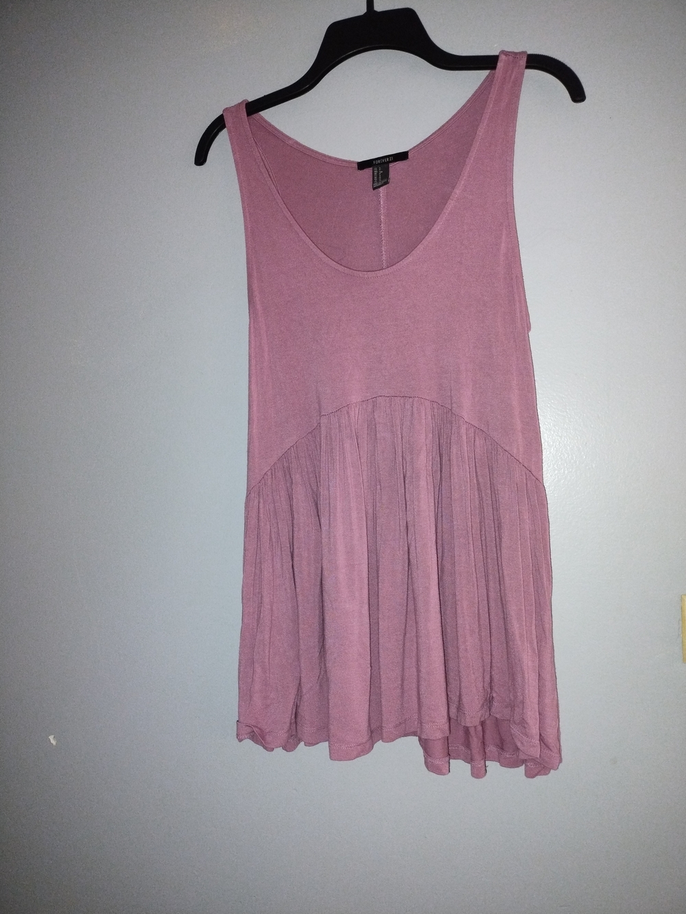 Forever 21 Dusty Rose Sleeveless Peplum Tank